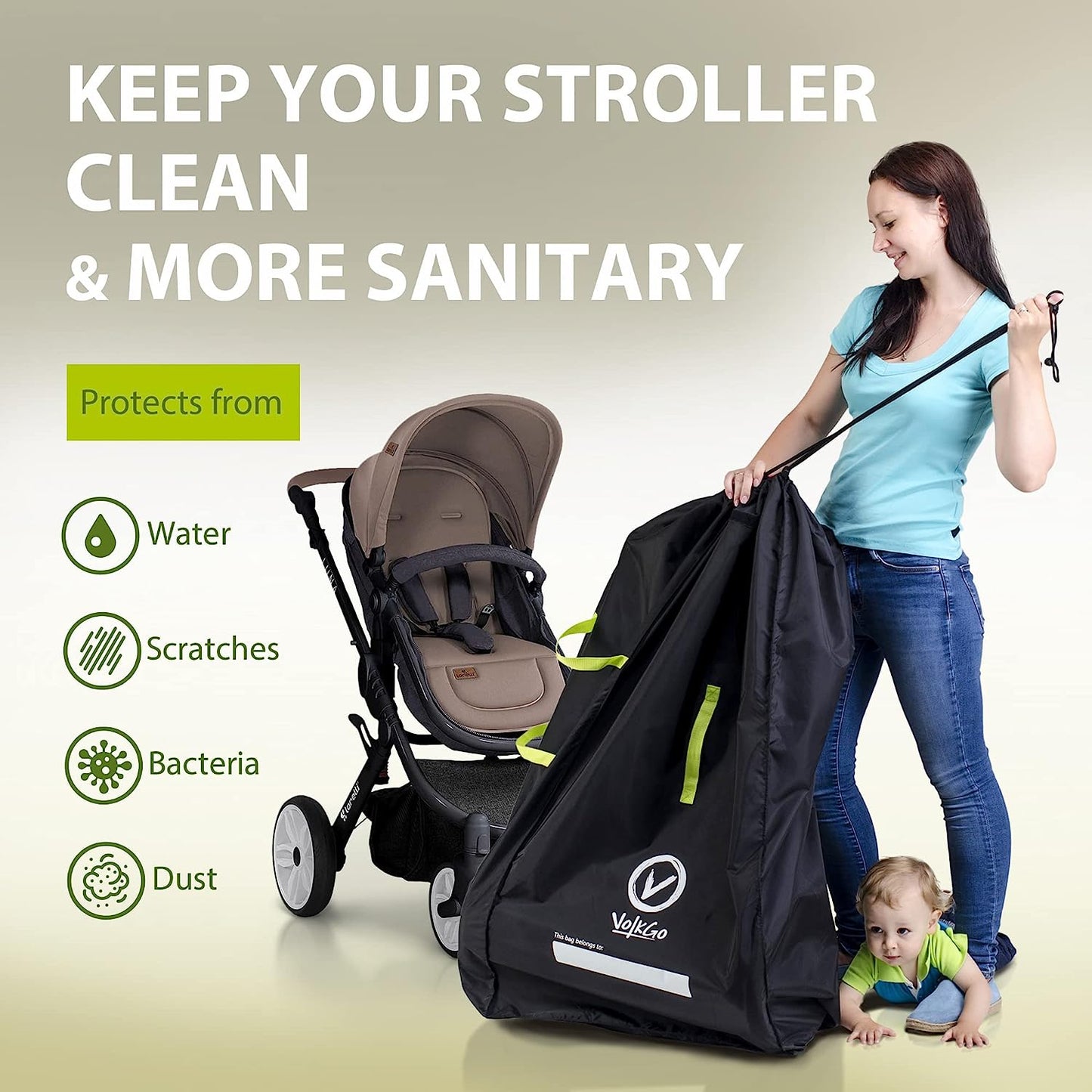 Gate Check Double Stroller Bag