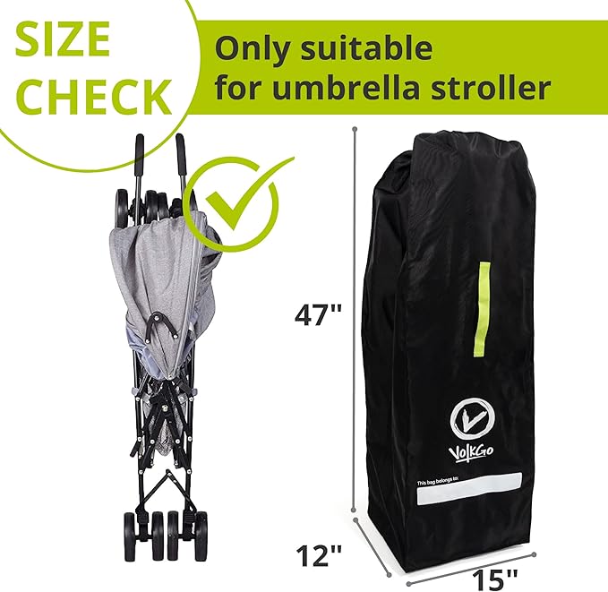 Umbrella Stroller Bag for Airplane Black