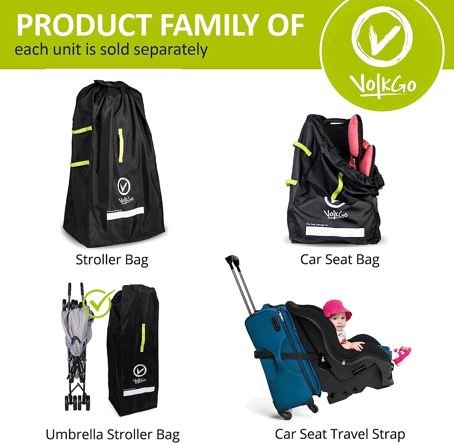 car seat stroller travel bag Car Seat Travel Bag – VolkGo