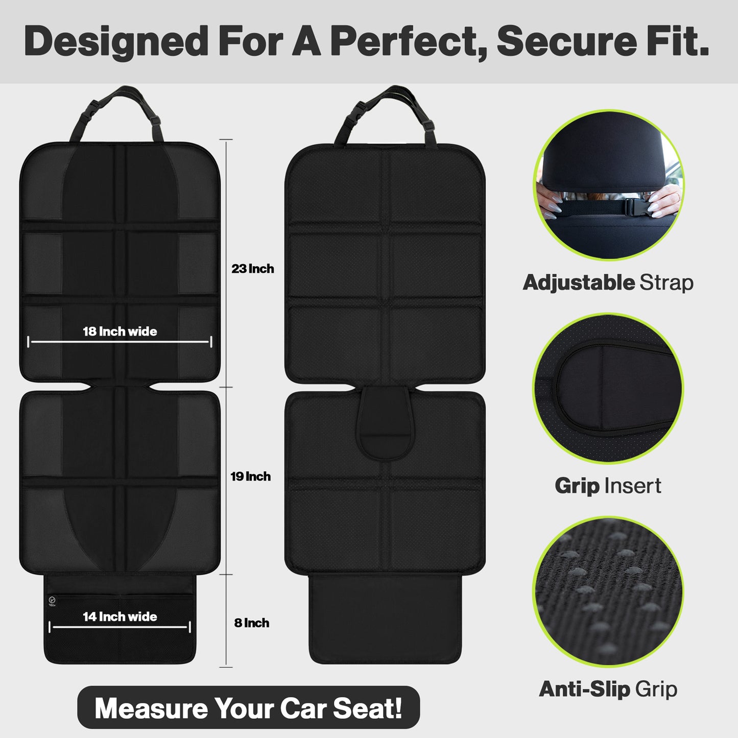 Car Seat Protector for Child Car Seat with Car Window Shade